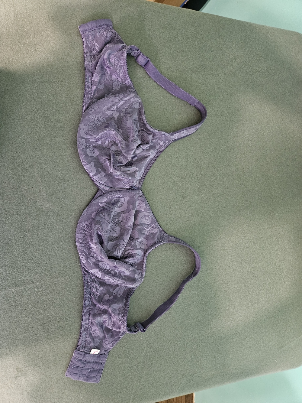 Wacoal Lavender Floral Lace Underwire Bra 38 DDD - Picture 2 of 5